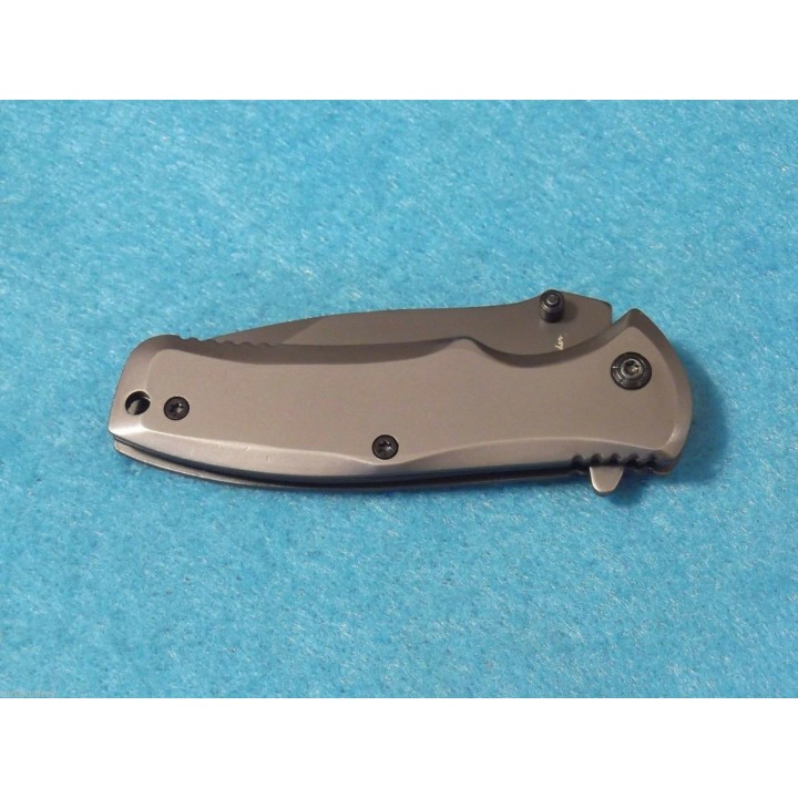 RR1449 Lot de Couteaux 3 Rough Rider Ti Coated Framelock Lame Acier 440 Manche Acier - Livraison Gratuite
