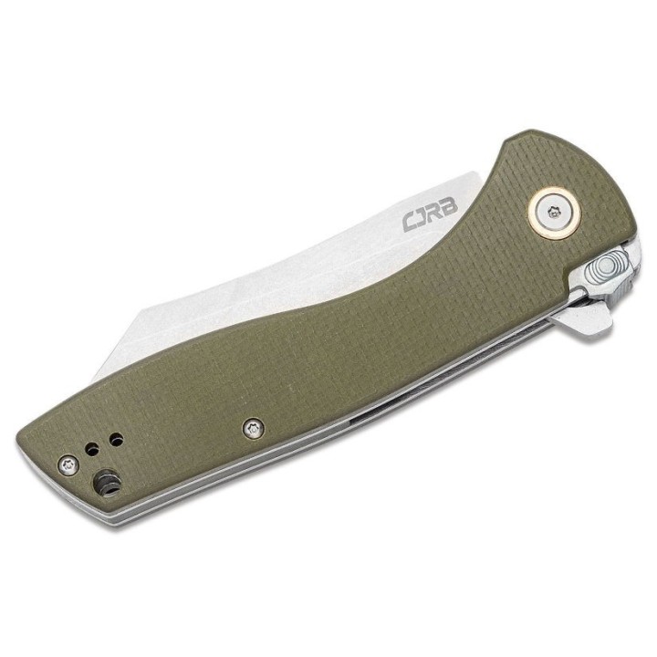 Couteau CJRB Kicker Flipper Green Manche G10 Lame Tanto Reverse Acier D2 Recoil-Lock Clip J1915GN - Livraison Gratuite