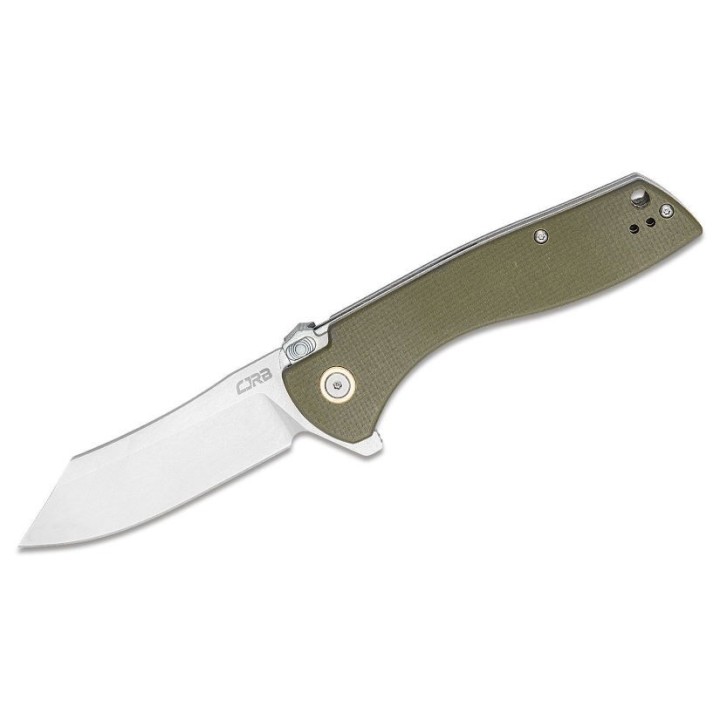 Couteau CJRB Kicker Flipper Green Manche G10 Lame Tanto Reverse Acier D2 Recoil-Lock Clip J1915GN - Livraison Gratuite