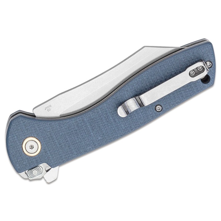 Couteau CJRB Kicker Flipper Blue Manche G10 Lame Tanto Reverse Acier D2 Recoil-Lock Clip J1915BU - Livraison Gratuite