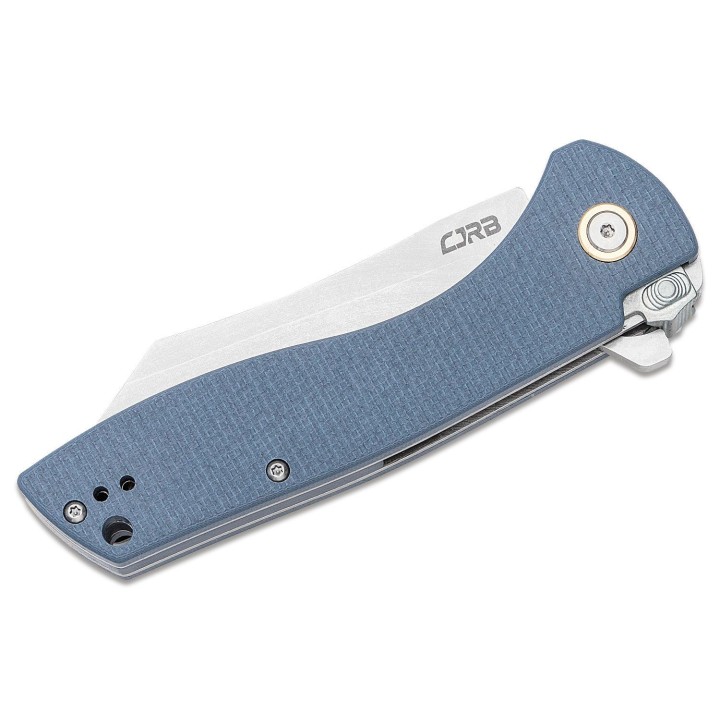 Couteau CJRB Kicker Flipper Blue Manche G10 Lame Tanto Reverse Acier D2 Recoil-Lock Clip J1915BU - Livraison Gratuite