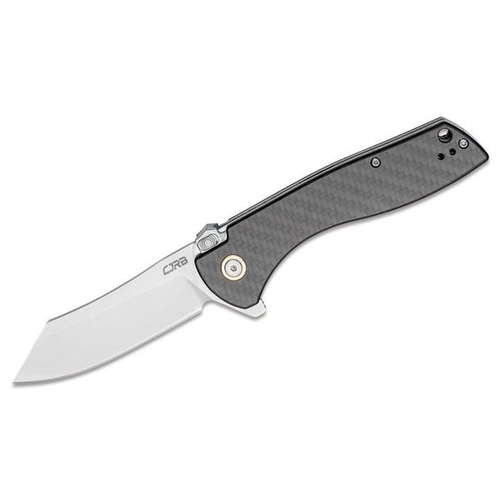 Couteau CJRB Kicker Flipper CF Manche Fibre Carbone Lame Tanto Reverse Acier D2 Recoil-Lock J1915CF - Livraison Gratuite