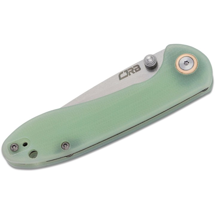 Couteau CJRB Small Feldspar Translucent Lame Acier D2 Manche Green G10 LinerLock Clip J1912SNTG - Livraison Gratuite