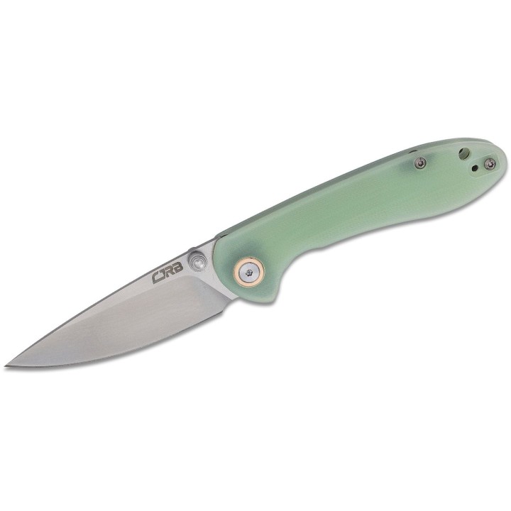 Couteau CJRB Small Feldspar Translucent Lame Acier D2 Manche Green G10 LinerLock Clip J1912SNTG - Livraison Gratuite