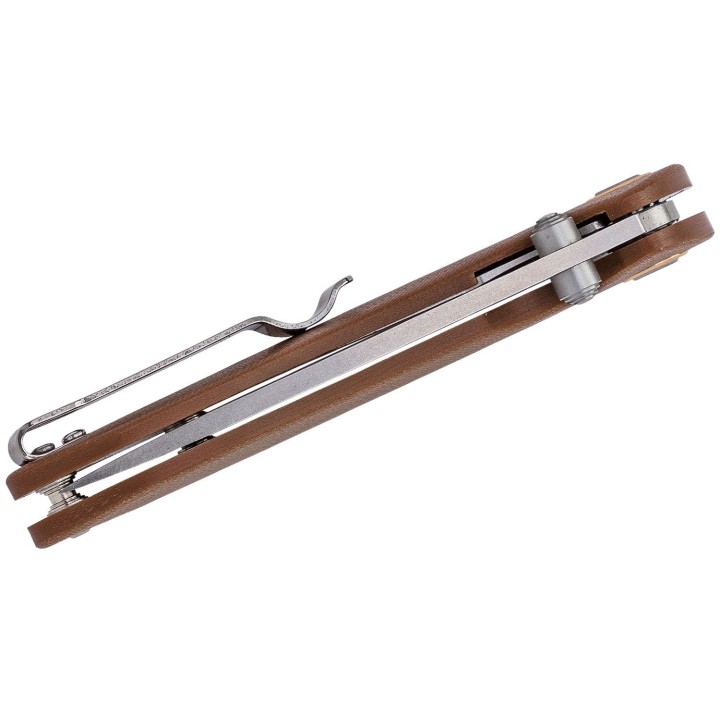 Couteau CJRB Small Feldspar Brown Lame Acier D2 Manche G10 LinerLock Clip J1912SBNC - Livraison Gratuite