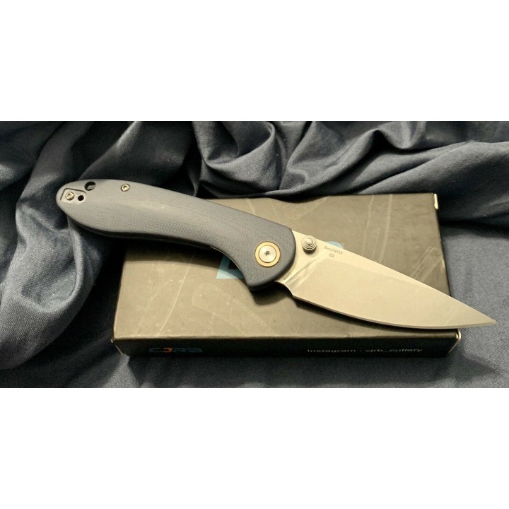 Couteau CJRB Small Feldspar Black Lame Acier D2 Manche G10 LinerLock Clip J1912SBKC - Livraison Gratuite