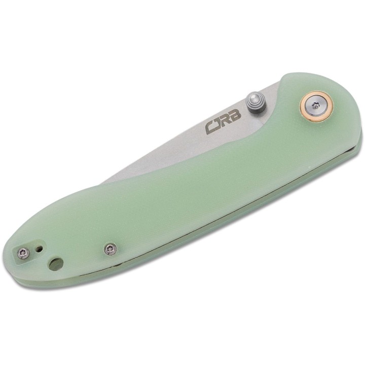 Couteau CJRB Feldspar Translucent Lame Acier D2 Manche Jade G10 LinerLock Clip J1912NTG- Livraison Gratuite