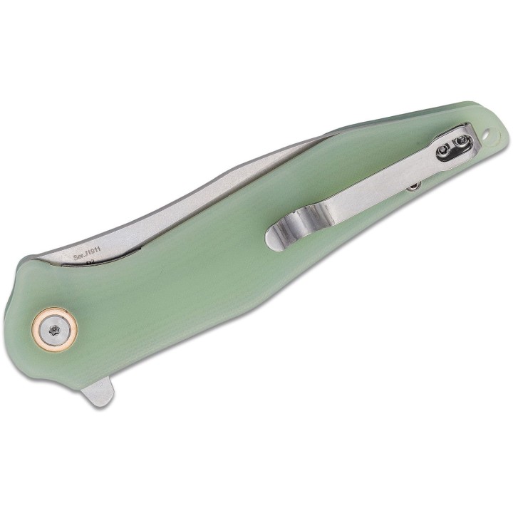 Couteau CJRB Agave Jade Lame Acier D2 Manche G10 Linerlock Clip J1911NTG - Livraison Gratuite