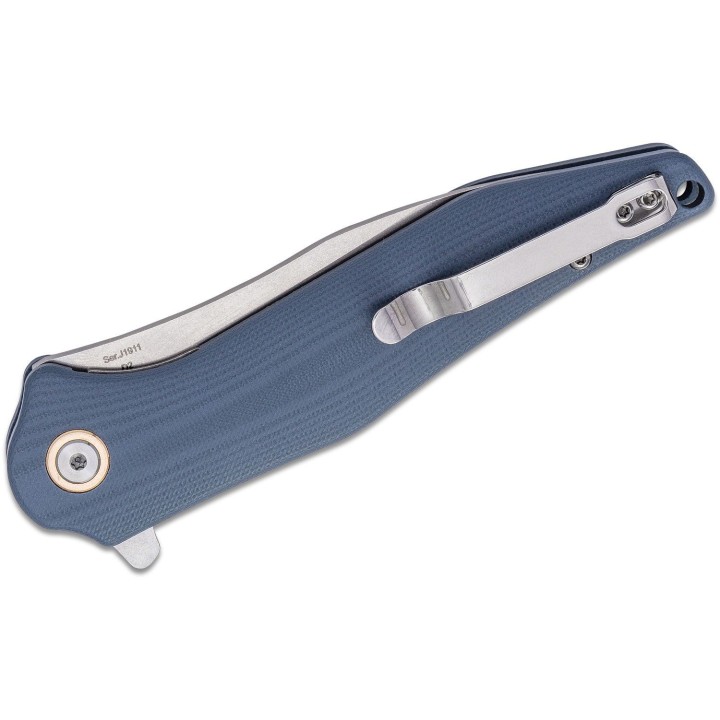 Couteau CJRB Agave Blue/Gray Lame Acier D2 Manche G10 Linerlock Clip J1911GYC - Livraison Gratuite