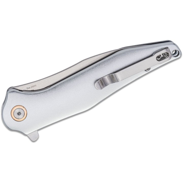 Couteau CJRB Agave Gray Lame Acier D2 Manche Aluminium Linerlock Clip J1911ALC - Livraison Gratuite