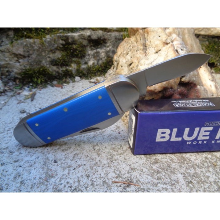 Couteau Bouledogue Sunfish Sunfish Blue 2 Lames Acier440 Manche G10 Rough Rider RR2173 - Livraison Gratuite