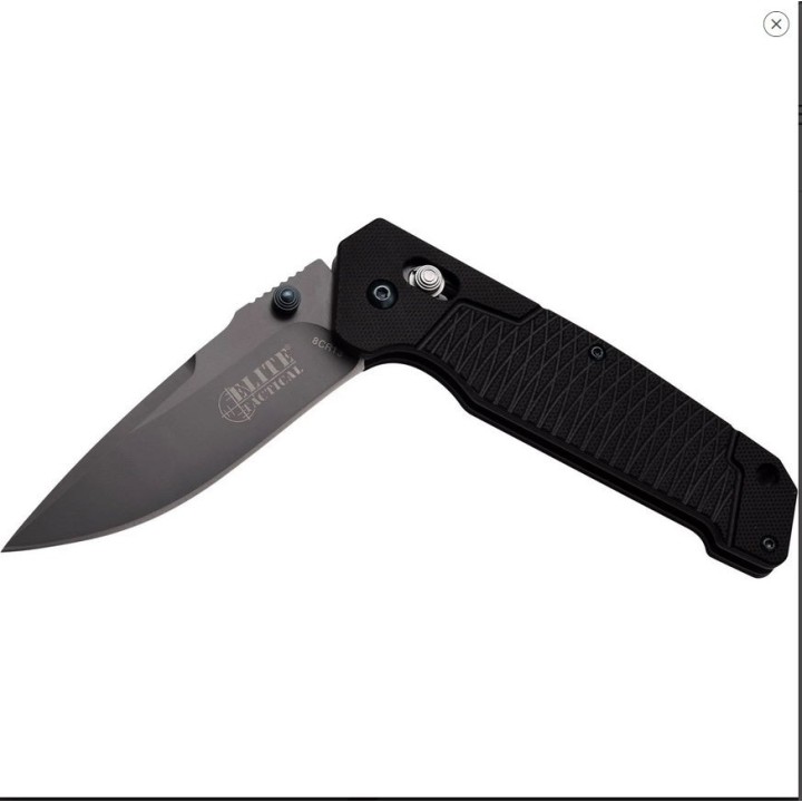 Couteau Elite Tactical Rapid Lock Lame Acier 8Cr13MoV Manche G10 Clip ET1016DBSO - Livraison Gratuite