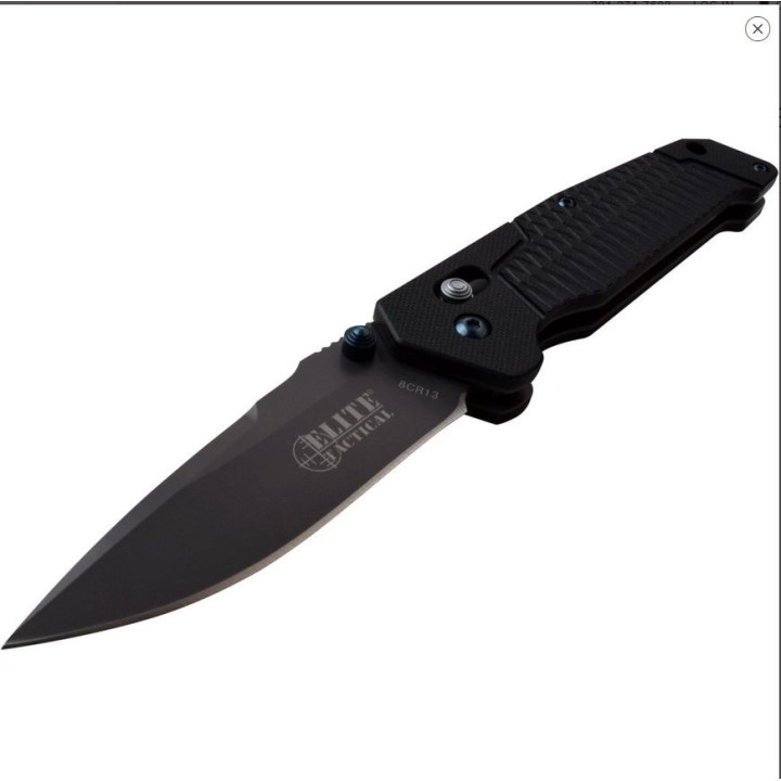 Couteau Elite Tactical Rapid Lock Lame Acier 8Cr13MoV Manche G10 Clip ET1016DBSO - Livraison Gratuite