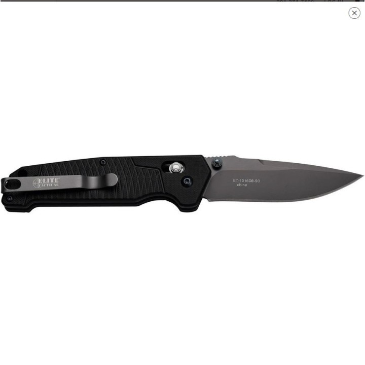 Couteau Elite Tactical Rapid Lock Lame Acier 8Cr13MoV Manche G10 Clip ET1016DBSO - Livraison Gratuite