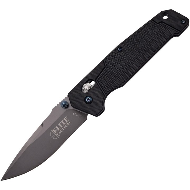 Couteau Elite Tactical Rapid Lock Lame Acier 8Cr13MoV Manche G10 Clip ET1016DBSO - Livraison Gratuite