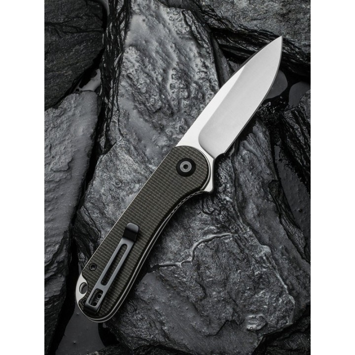 Couteau Civivi Elementum Dark Green Lame Acier D2 Manche Micarta Linerlock Clip CIVC907T - Livraison Gratuite