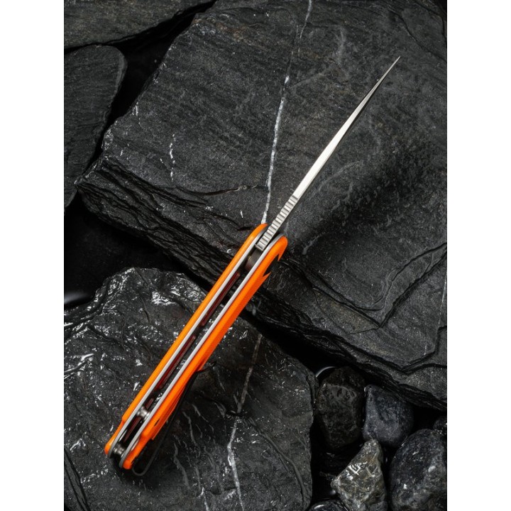 Couteau Civivi Elementum Orange Lame Acier D2 Manche Micarta Ball Bearing CIVC907R - Livraison Gratuite