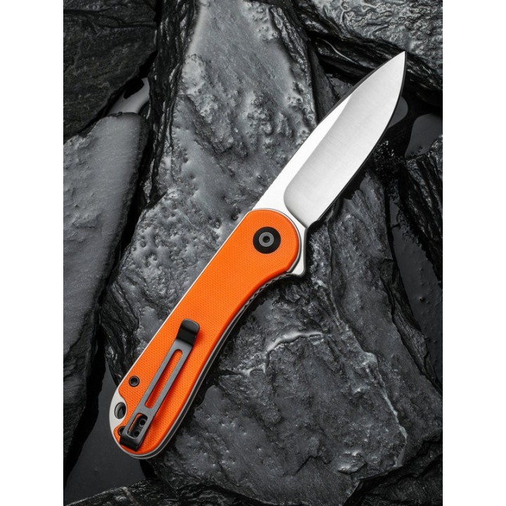 Couteau Civivi Elementum Orange Lame Acier D2 Manche Micarta Ball Bearing CIVC907R - Livraison Gratuite