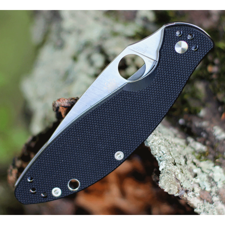 Couteau Spyderco Astute Lame Acier 8Cr13MoV Manche G10 Linerlock Clip SC252GP - Livraison Gratuite