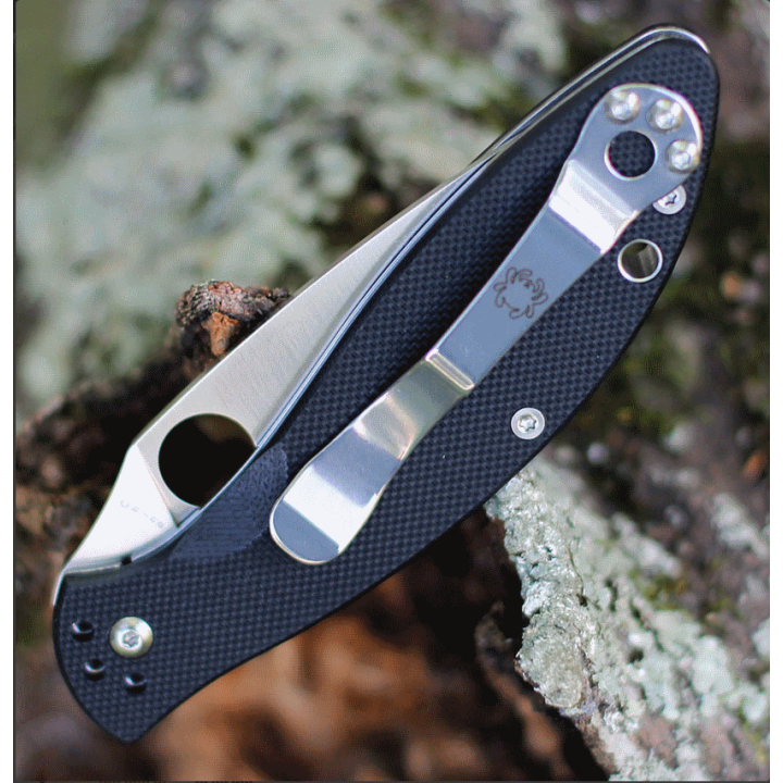Couteau Spyderco Astute Lame Acier 8Cr13MoV Manche G10 Linerlock Clip SC252GP - Livraison Gratuite