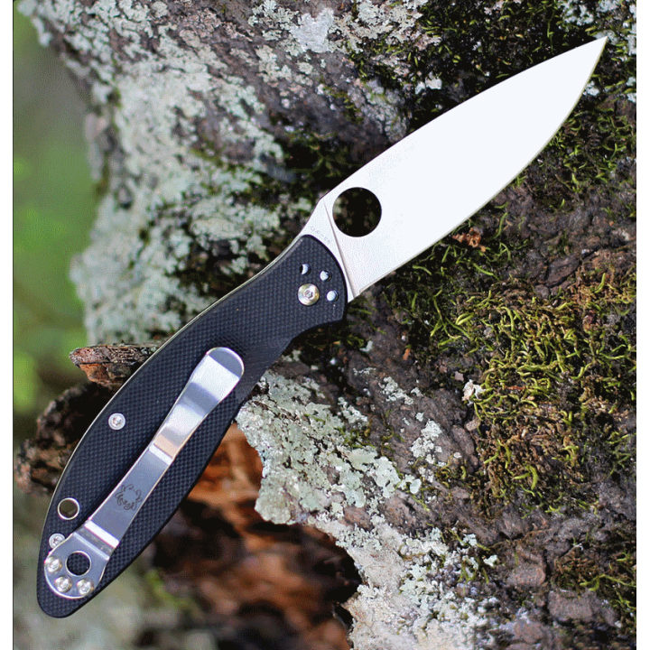 Couteau Spyderco Astute Lame Acier 8Cr13MoV Manche G10 Linerlock Clip SC252GP - Livraison Gratuite