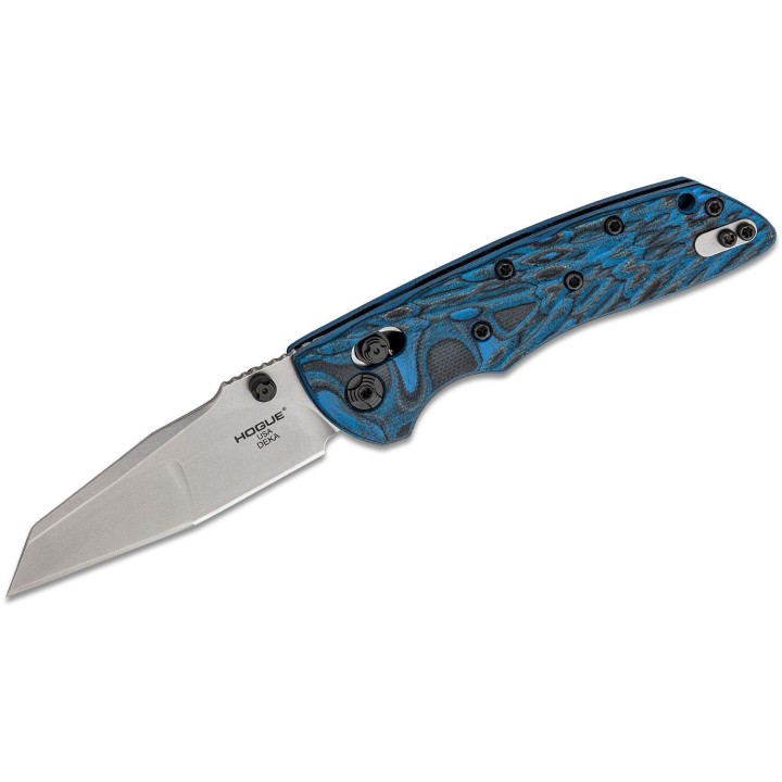 Couteau Hogue Deka ABLE Lock Blue Lame Wharncliffe Acier CPM-20CV Manche G10 Clip Made USA HO24263 - Livraison Gratuite