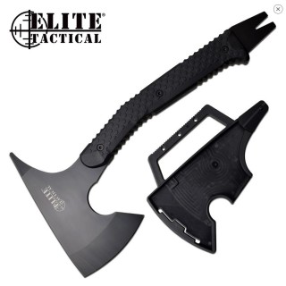 Hache Tomahawk Elite Tactical Axe Acier Inox Manche FRN Etui Plastique  Pied de Biche ETAXE001BK - Livraison Gratuite