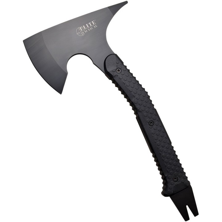 Hache Tomahawk Elite Tactical Axe Acier Inox Manche FRN Etui Plastique  Pied de Biche ETAXE001BK - Livraison Gratuite
