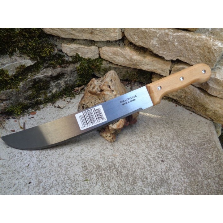 Lot de 3 Machette 12 inch Acier Carbone 1055 Manche Bois Made Brazil Machette TRAMONTINA TT20012 - Livraison Gratuite