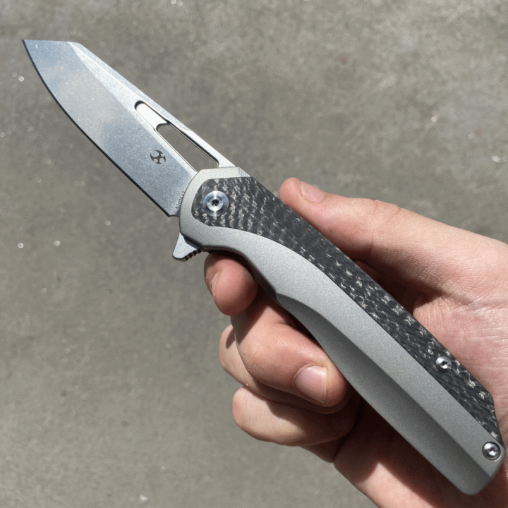 Couteau Kansept Shard Manche Titane/FCarbone Lame Acier S35VN Ball Bearing K1006A3 - Livraison Gratuite