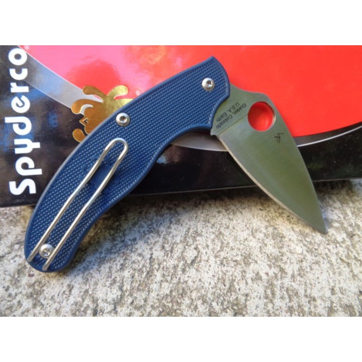 Couteau Spyderco UK Penknife Acier CPM S110V Manche FRN Made In USA SC94PDBL - Livraison Gratuite