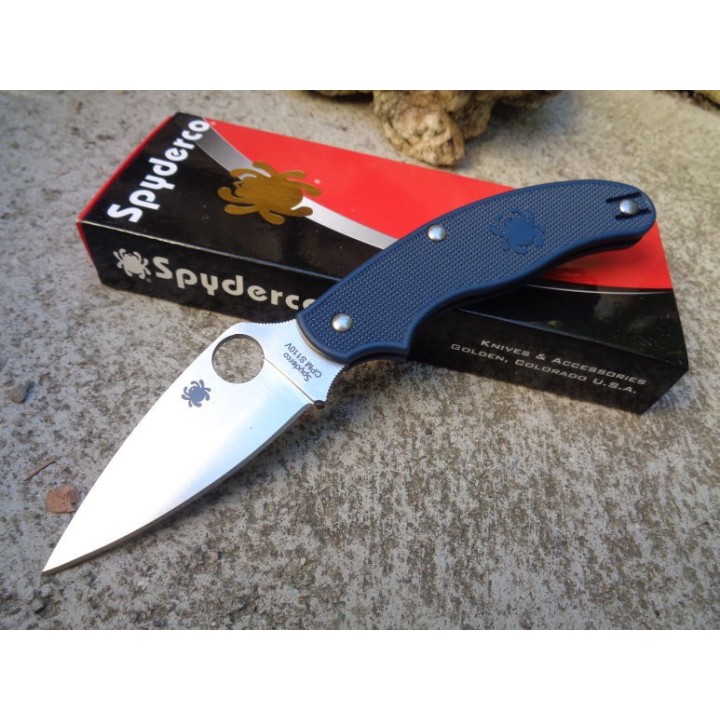 Couteau Spyderco UK Penknife Acier CPM S110V Manche FRN Made In USA SC94PDBL - Livraison Gratuite