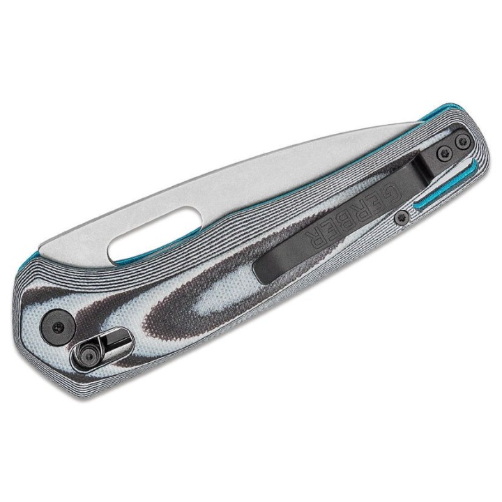 Couteau Gerber Sumo Black/White Lame 7Cr17MoV Manche G10 Ball Bearing Pivot Lock Clip GE001815 - Livraison Gratuite