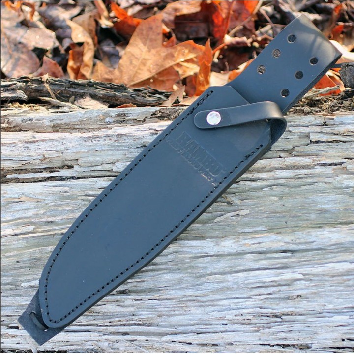 Couteau Rambo II First Blood Part II Standard Edition Acier Inox Manche Paracorde Etui Cuir RB9294 - Livraison Gratuite