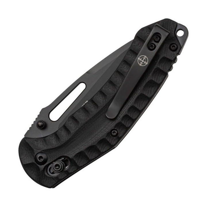 Couteau Elite Tactical Pyrodex Lame Acier D2 Manche G10 Rapid Lock Clip ETFDR008BK - Livraison Gratuite