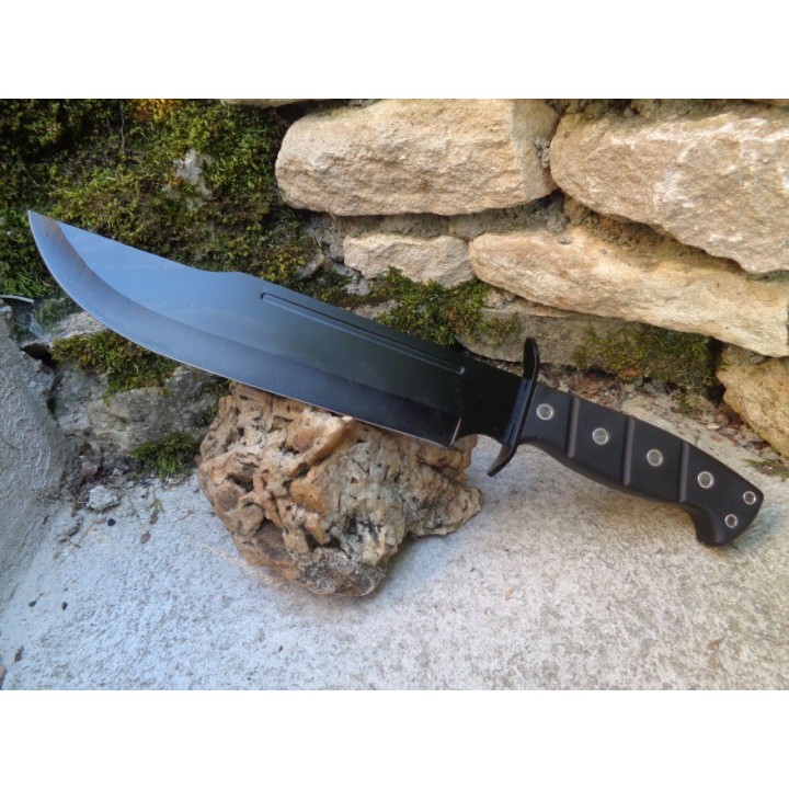 Couteau de Chasseur de Croco Bowie Survival Sabre de Pirate Lame Acier 3Cr13 Etui Nylon CN211514PL - Livraison Gratuite