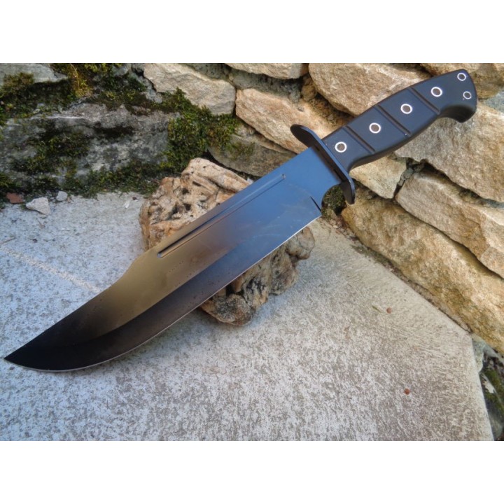 Couteau de Chasseur de Croco Bowie Survival Sabre de Pirate Lame Acier 3Cr13 Etui Nylon CN211514PL - Livraison Gratuite