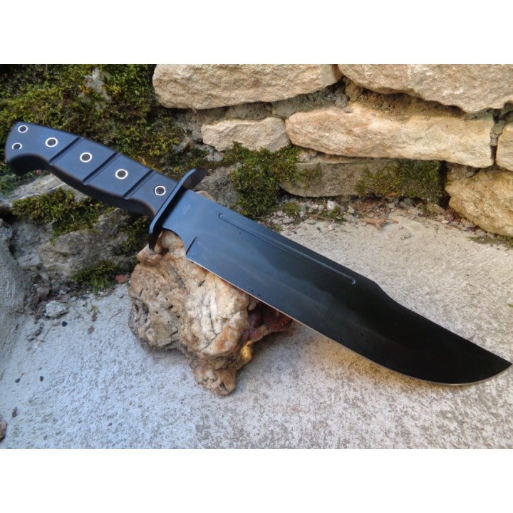 Couteau de Chasseur de Croco Bowie Survival Sabre de Pirate Lame Acier 3Cr13 Etui Nylon CN211514PL - Livraison Gratuite