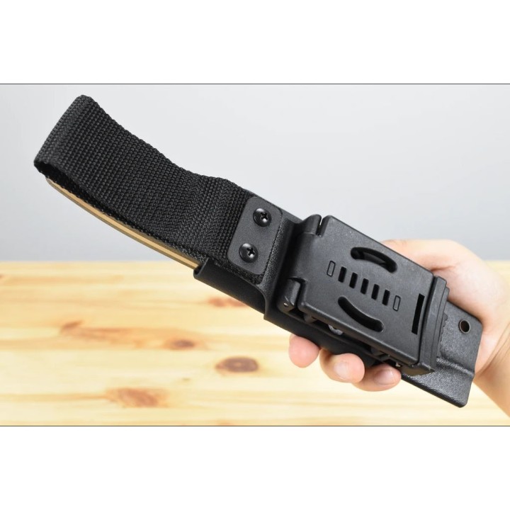 Couteau de Survie QSP Knife Bison Lame Acier D2 Manche Micarta Etui Kydex QS134A - Livraison Gratuite