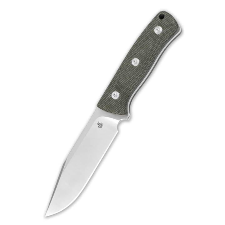 Couteau de Survie QSP Knife Bison Lame Acier D2 Manche Green Micarta Etui Kydex QS134C - Livraison Gratuite