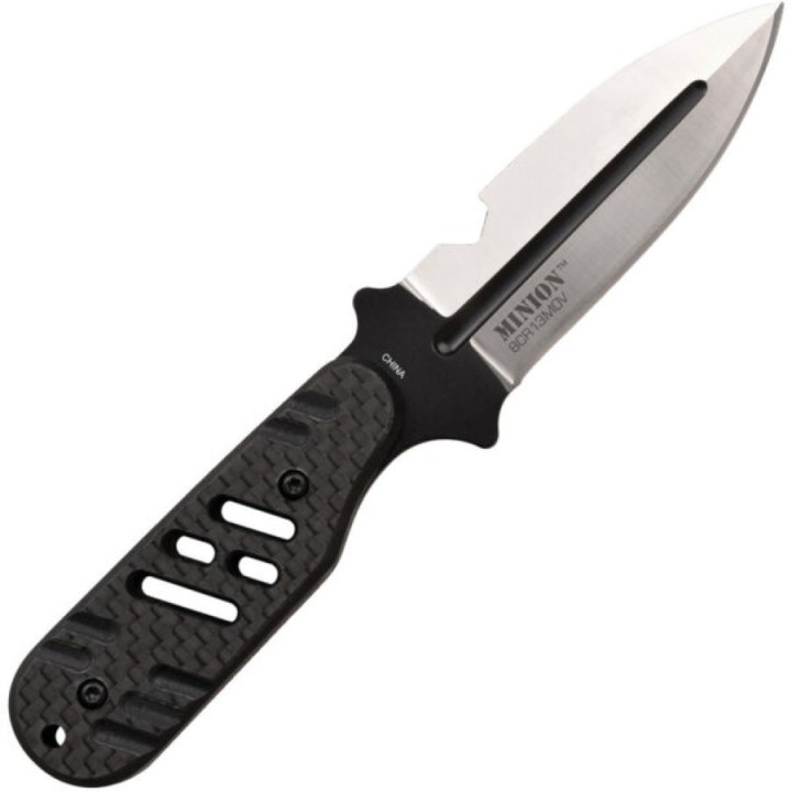 Dague Elite Tactical The Minion Lame Acier 8Cr13MoV Manche G10/FCarbone Etui Nylon ETFIX008 - Livraison Gratuite