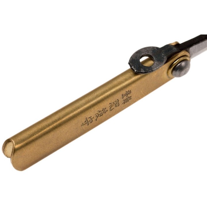 Couteau Traditionnel Japonais Higonokami SK Folder Brass Lame SK5 Manche Laiton HIGO01 - Livraison Gratuite