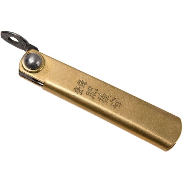Couteau Traditionnel Japonais Higonokami SK Folder Brass Lame SK5 Manche Laiton HIGO01 - Livraison Gratuite