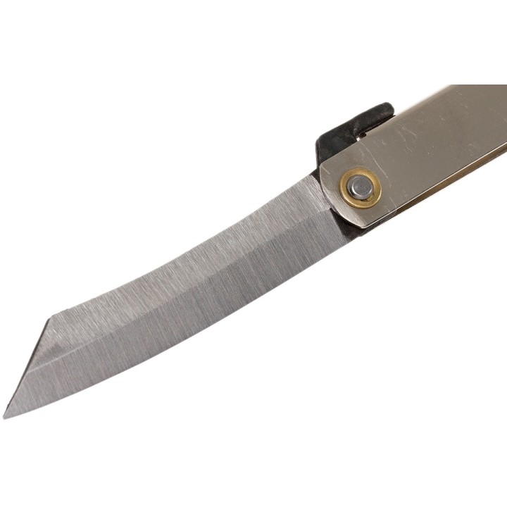 Couteau Higonokami N°3 Folder Silver Lame SK5 Manche Acier Japan HIGO03SL - Livraison Gratuite