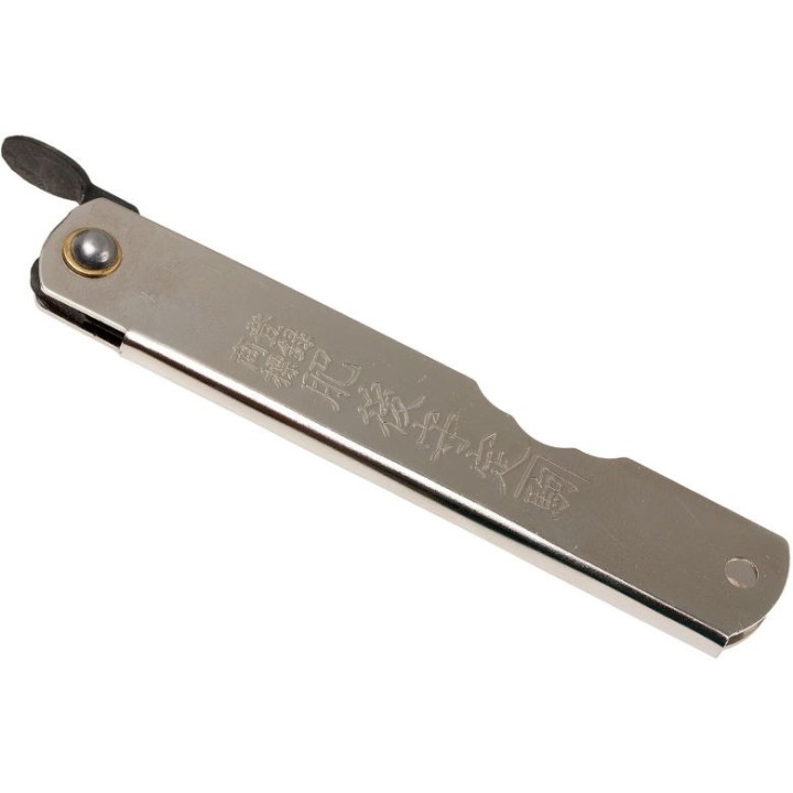 Couteau Higonokami N°4 Folder Sylver Lame SK5 Manche Acier Japan HIGO04SL - Livraison Gratuite