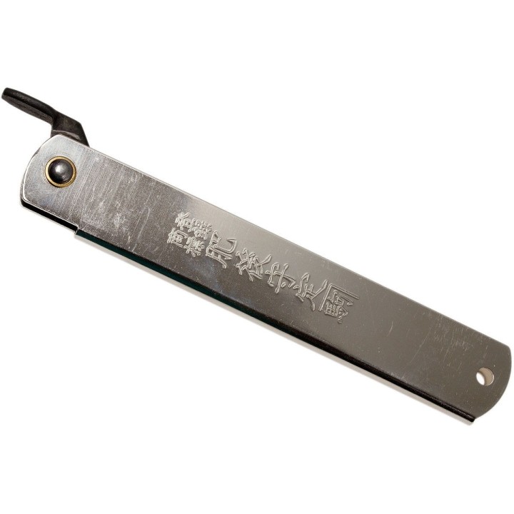 Couteau Higonokami N°5 Folder Sylver Lame SK5 Manche Acier Japan HIGO05SL - Livraison Gratuite