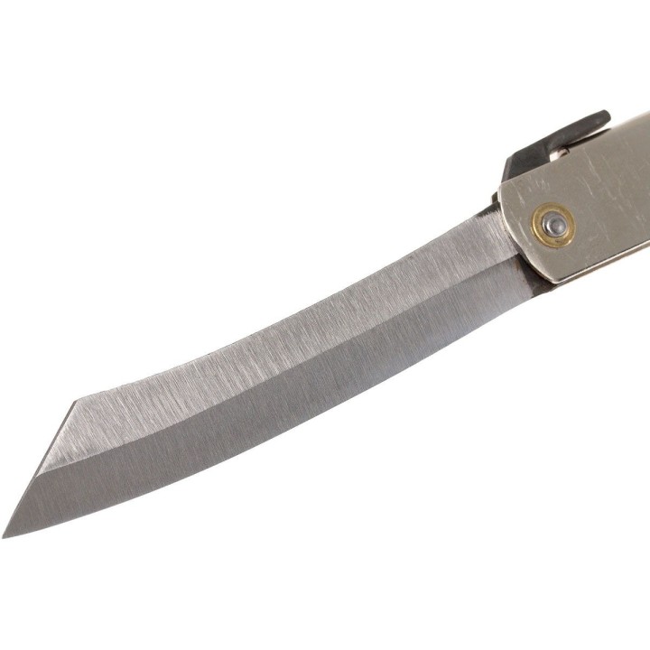 Couteau Higonokami N°5 Folder Sylver Lame SK5 Manche Acier Japan HIGO05SL - Livraison Gratuite