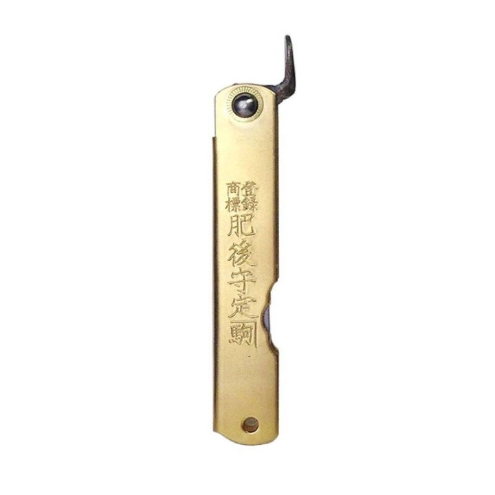Couteau Higonokami Folder Lame White Paper Manche Laiton Made Japan HIGO12BR - Livraison Gratuite