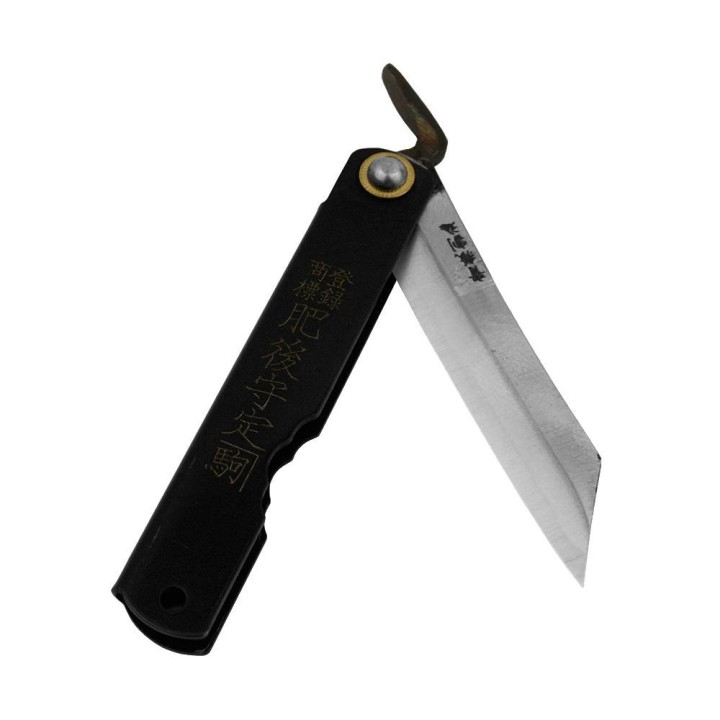 Couteau Higonokami Folder Lame White Paper Manche Métal Made Japan HIGO14BL - Livraison Gratuite