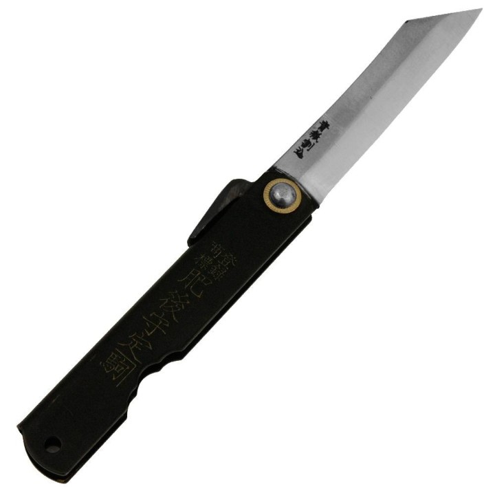 Couteau Higonokami Folder Lame White Paper Manche Métal Made Japan HIGO14BL - Livraison Gratuite